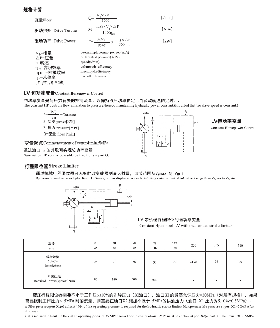 A7V变量柱塞泵